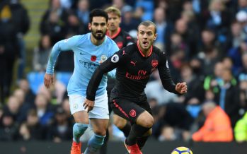 MANCHESTER, ENGLAND - NOVEMBER 05: Jack Wilshere of Arsenal during the Premier League match between Manchester City and Arsenal at Etihad Stadium on November 5, 2017 in Manchester, England. (Photo by Stuart MacFarlane/Arsenal FC via Getty Images) *** Local Caption *** Jack Wilshere