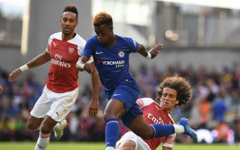 DUBLIN, IRELAND - AUGUST 01: Matteo Guendouzi of Arsenal tackles Callum Hudson-Odoi of Chelsea during the Pre-season friendly between Arsenal and Chelsea on August 1, 2018 in Dublin, Ireland. (Photo by David Price/Arsenal FC via Getty Images) *** Local Caption *** Matteo Guendouzi; Callum Hudson-Odoi