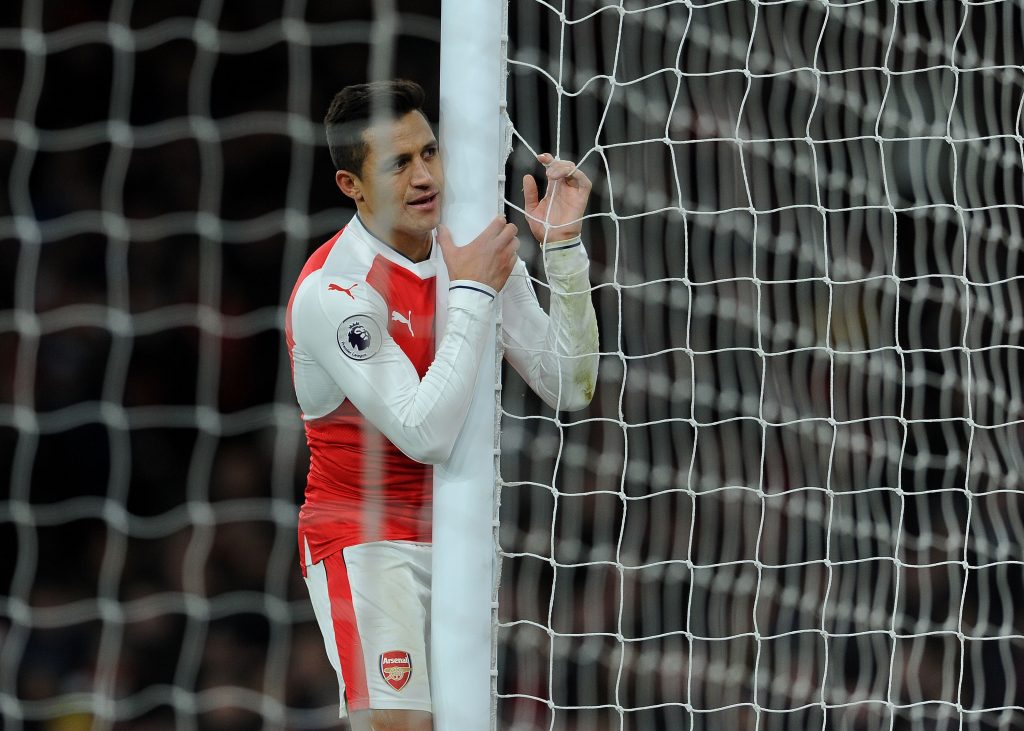 LONDON, ENGLAND - DECEMBER 26: Alexis Sanchez of Arsenal during the Premier League match between Arsenal and West Bromwich Albion at Emirates Stadium on December 26, 2016 in London, England. (Photo by David Price/Arsenal FC via Getty Images) *** Local Caption *** Alexis Sanchez