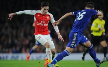 LONDON, ENGLAND - JANUARY 24: Hector Bellerin of Arsenal takes on John Terry of Chelsea during the Barclays Premier League match between Arsenal and Chelsea at Emirates Stadium on January 24, 2016 in London, England. (Photo by Stuart MacFarlane/Arsenal FC via Getty Images)
*** Local Caption *** Hector Bellerin;John Terry