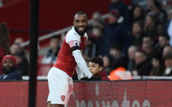 LONDON, ENGLAND - JANUARY 01: Alex Lacazette of Arsenal during the Premier League match between Arsenal FC and Fulham FC at Emirates Stadium on January 01, 2019 in London, United Kingdom. (Photo by Stuart MacFarlane/Arsenal FC via Getty Images)